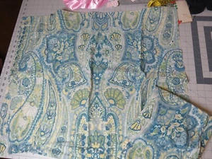 DOS fundas de almohada Pottery Barn “Rosalie” estándar cachemira azul verde algodón crujiente de colección - Imagen 1 de 9