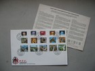 ZIMBABWE, cover FDC 1980, Definitive issue, minerals animals waterfalls