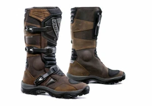 STIVALE PELLE MOTO ENDURO OFF ROAD QUAD FUORISTRADA FORMA ADVENTURE MARRONE 42 - Imagen 1 de 3