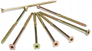 Lange TORXKOPFSCHRAUBEN selbstschneidend Holz Spanplatten 5 mm - 8 mm gelb 40 - 400 mm - Bild 1 von 4