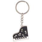 Musical Piano Keychain Lucky Metal Keyring Pendant Decoration