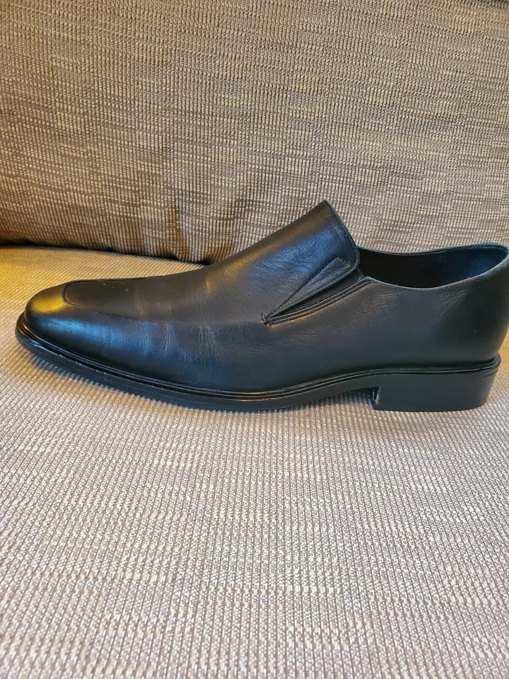 COLE HAAN  BLACK LEATHER DRESS LOAFERS SHOES MENS SIZE 12M  - Photo 1/4