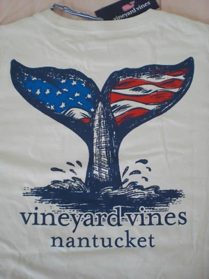 Vineyard Vines “Nantucket Whale Tail” S/S Pocket T-Shirt, NWT, Men’s L + XL, $45 - Image 1 of 4