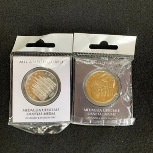 2 Medaglia Ufficale Offical Medals Milano Duomo Italy SEALED - Picture 1 of 6