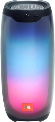 Original JBL Pulse 4 Wasserdichter Tragbarer Bluetooth Lautsprecher mit Lichtshow Schwarz - Bild 1 von 4