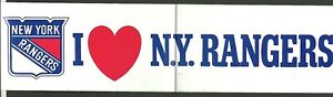 I Love New York Rangers Bumper Sticker NHL Hockey Logo Sticker Decal BHOF