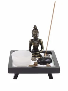 Mesa Buda Zen Jardín Roca Portavelas Quemador de Incienso Regalo y Decoración del Hogar - Imagen 1 de 3