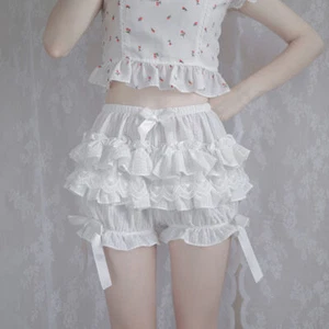 Shorts Bloomers Lolita Maid Pumpkin Pants Pettipants Damen Spitze Rüschen Stufen - Bild 1 von 7