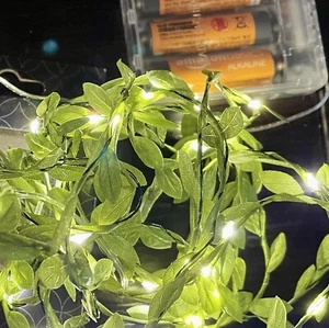 String lights with leafy vines 25 ft NEW - Picture 1 of 3