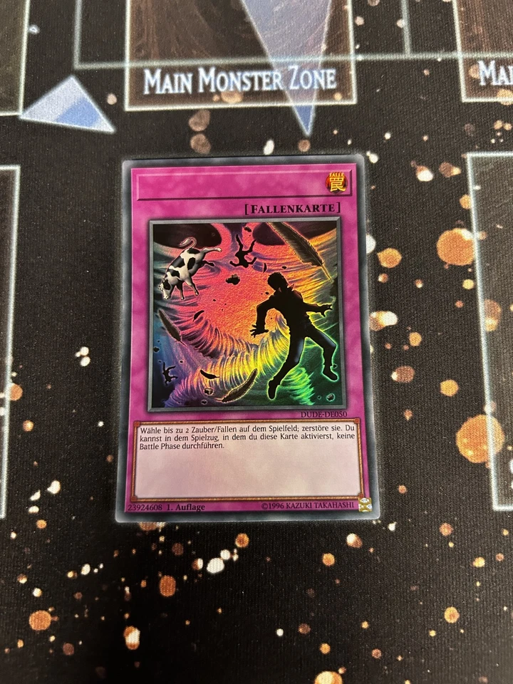 Yu-Gi-Oh! Heavy Storm Duster DUDE-DE050 German No Name No Imprint Misprint - Image 1 of 1