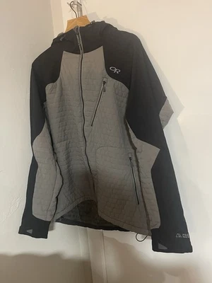 Outdoor Research Lodestar 夹克黑色灰色男式 XXL 状况完好罕见 — 第 1/3 张图片