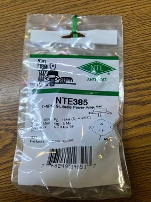 Interruptor amplificador de potencia de audio NTE385 transistor NPN, Foto 1 de 2