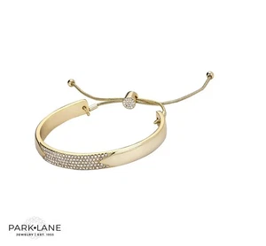 Park Lane CARRINGTON Bracelet Gold Plate, Austrian Crystals Slide Accent Closure - Picture 1 of 5