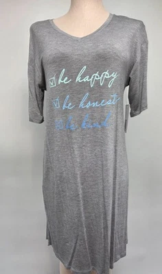 Nuevo con etiquetas Camisón Sonoma Mujer Manga Corta Tejido Rayón Gris Be Happy Honest Kind XS Foto 1 de 3
