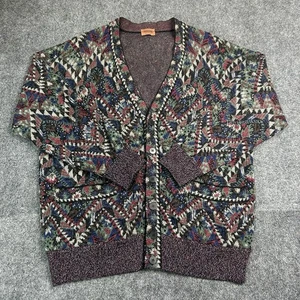 Vintage Missoni Cardigan Strickjacke Gr. 54 | Allover Mehrfarbig Muster | Italy - Bild 1 von 20