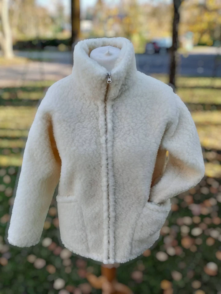 Wolljacke MERINO Schurwolle 100% Merinowolle  - Weiß  - Bild 1 von 4