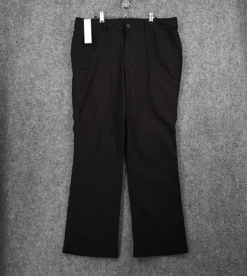 NEW Calvin Klein Pants Womens 20W Plus Black Hi Rise Straight Flat Front Stretch - Image 1 of 4