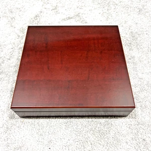 Quality Importers Cigar Humidor Humidifier Wooden Case Box Size 9x8x2.5 in Brown - Picture 1 of 9