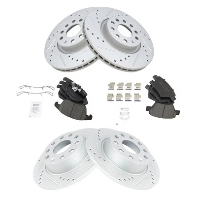 TRQ BKA18930 Brake Kit For Volkswagen Passat 2012-2014 Front Rear 1K0615601AA — 第 1/4 张图片