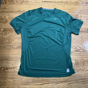 Nike Pro Combat Dri-FIT Shirt Mens XL Green Fitted Athletic Training Tee Top - Picture 1 of 9