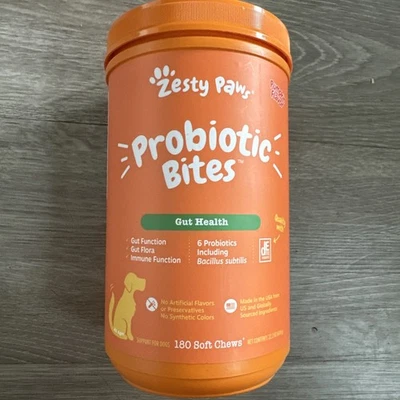 Zesty Paws Probiotics- Gut Health 180 Ct. (Free Ship /Same Day Shipping) 10/26