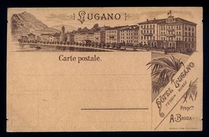 cartolina -post card SWITZERLAND Lugano HOTEL LUGANO A. BROCCA - Picture 1 of 1