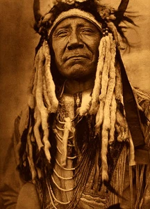 Two Moons Cheyenne 15x22 Edward Curtis Native American Art Photograph - Picture 1 of 1