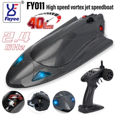 FAYEE FY011 2.4G High Speed Turbojet Speedboat 40KM/h 390 Brushed Motor RC Boat - Image 1 of 4