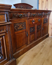 Antique Carved Sideboard Solid Mahogany Wood and rose wood