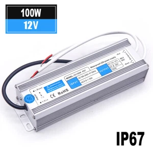 AC 240V to DC 12V 100W IP67 Waterproof Transformer Power Supply LED Light Driver - Picture 1 of 12