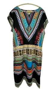 Camiseta Jessica Taylor NYC para mujer cuello muesca mangas cortas multicolor talla 1X - Imagen 1 de 4