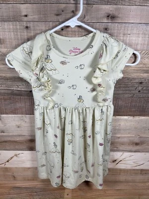 Disney Princess Beauty & The Beast Belle Girls (4T) Yellow Dress Ruffles Skirt - Image 1 of 4