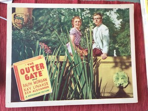 The Outer Gate 1937 Monogram 11x14" lobby card Ben Alexander Kay Linaker