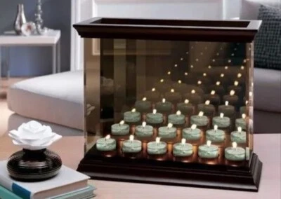 Suporte de vela Partylite Infinite Reflections aposentado lanterna P90943 Plus em camadas - Imagem 1 de 4