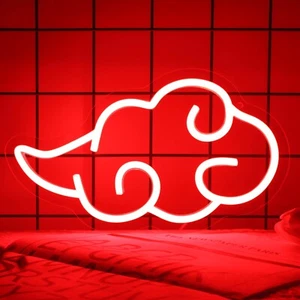 Anime Cloud Neon Signs, Red Cloud Neon Sign, LED Anime Cloud Neon Light for Wall - Picture 1 of 7