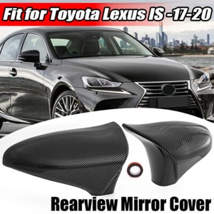 Fits Lexus IS RC 200 300 350 F-Sport 2014-20 Carbon Fiber Side Mirror Cover Cap - Picture 1 of 11