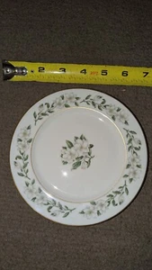 Bridal Wreath by Princess Bread Plate White Floral Rim & Center b99 - Picture 1 of 2