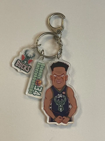 Giannis Antetokounmpo Milwaukee Bucks Jersey Acrylic Keychain NBA Basketball Cover