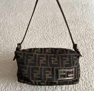 Fendi Vintage Zucca FF Shoulder Bag Handbag Mini Shoulder bag Brown Used Women - Picture 1 of 11