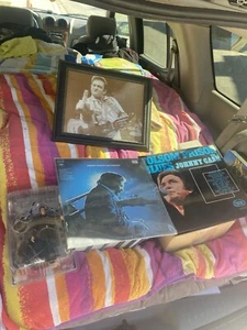 JOHNNY CASH Lot Sota Toys, VERY RARE FIGURINE!! Records, Photo Framed! - Picture 1 of 1