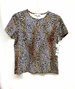 NWT Jones New York Sport Women's XL Animal Print Short Sleeve Top    B26 - Picture 1 of 7