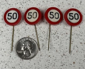 Lot of 4 Netherlanders 50 Speed Limit Dutch VTG Stick Pin Badge Pins #49524 - Picture 1 of 3
