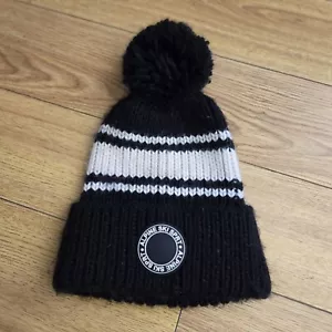 ALPINE SKI SPRT Divided H&M Blwck And White Knit Hat Tuke - Picture 1 of 7
