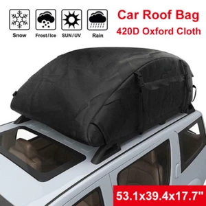 Waterproof Universal Car Roof Top Rack Bag Travel Luggage Storage Cargo Carrier - Picture 1 of 7