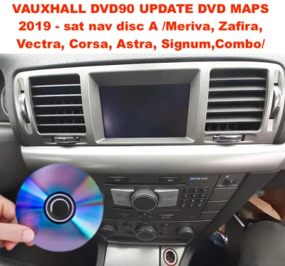 VAUXHALL DVD90 UPDATE DVD MAPS 2019 - sat nav disc A /Zafira, Vectra, Corsa/ - Image 1 of 2