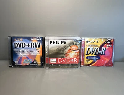 Philips, Medion + Sony | DVD-R 4,7GB / 120min | beschreibbar Neu 10 Stück | #W5 - Bild 1 von 3
