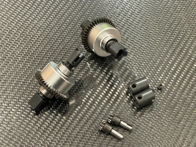Front & Rear Differential Diff Set for Arrma Notorious 6s BLX 4x4 Silv - Image 1 of 4