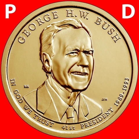 2020 P&D GEORGE H.W. BUSH PRESIDENTIAL DOLLARS UNCIRCULATED COIN SET Cover