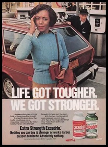 Excedrin Headache 1980s Print Advertisement Ad 1982 Auto Body Shop - Picture 1 of 1