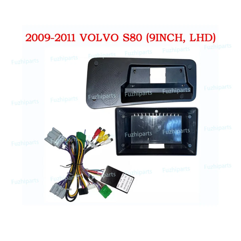 9'' Car Radio Stereo Fascia Frame Trim for Volvo S80 2009~11 Power Cable Harness - Image 1 of 4